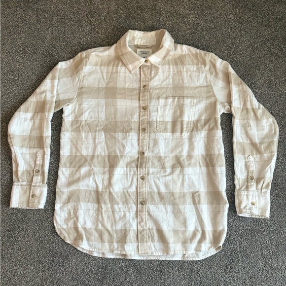 NWB American Eagle Oversized Plaid Button-Up Shirt - Picture 1 of 16
